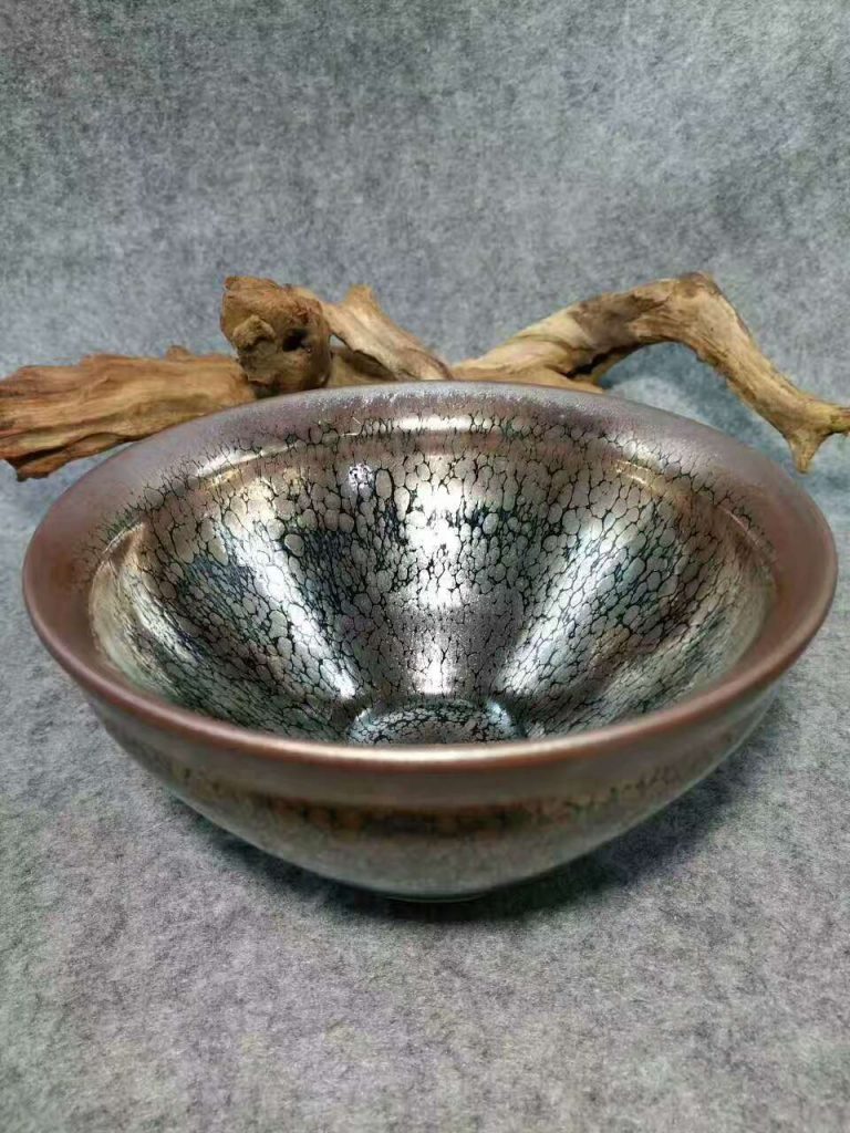 范永壽束口油滴盞：口14高8.5