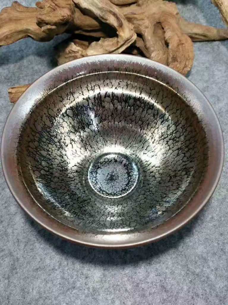 范永壽束口油滴盞：口14高8.5