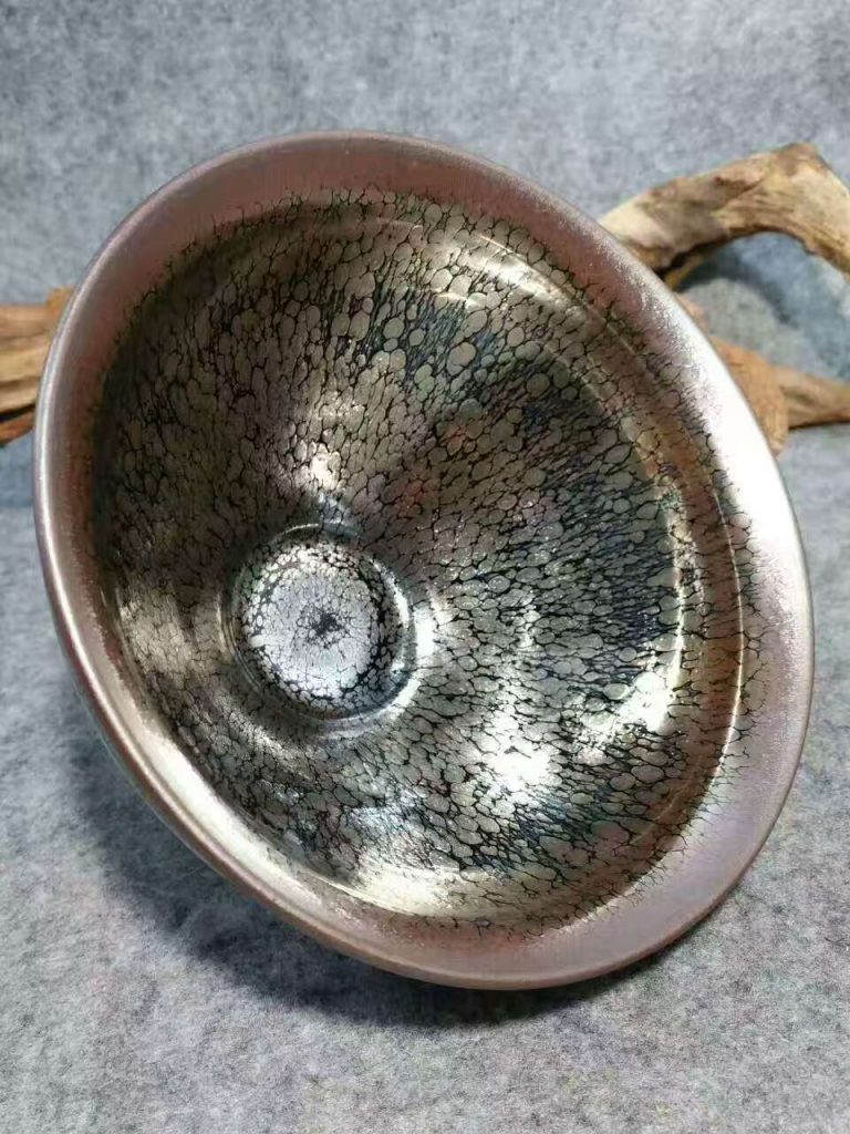 范永壽束口油滴盞：口14高8.5