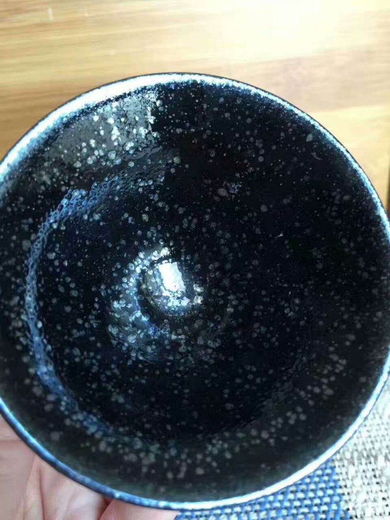 黃祥迪“白丁瓷坊”油滴盞小對杯6.7*4，7*4