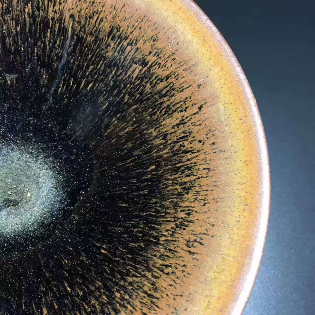 窯柴燒第一人-熊忠貴師傅，極品柴燒兔毫大斗笠，口徑18.3高7.8，收藏級(jí)！