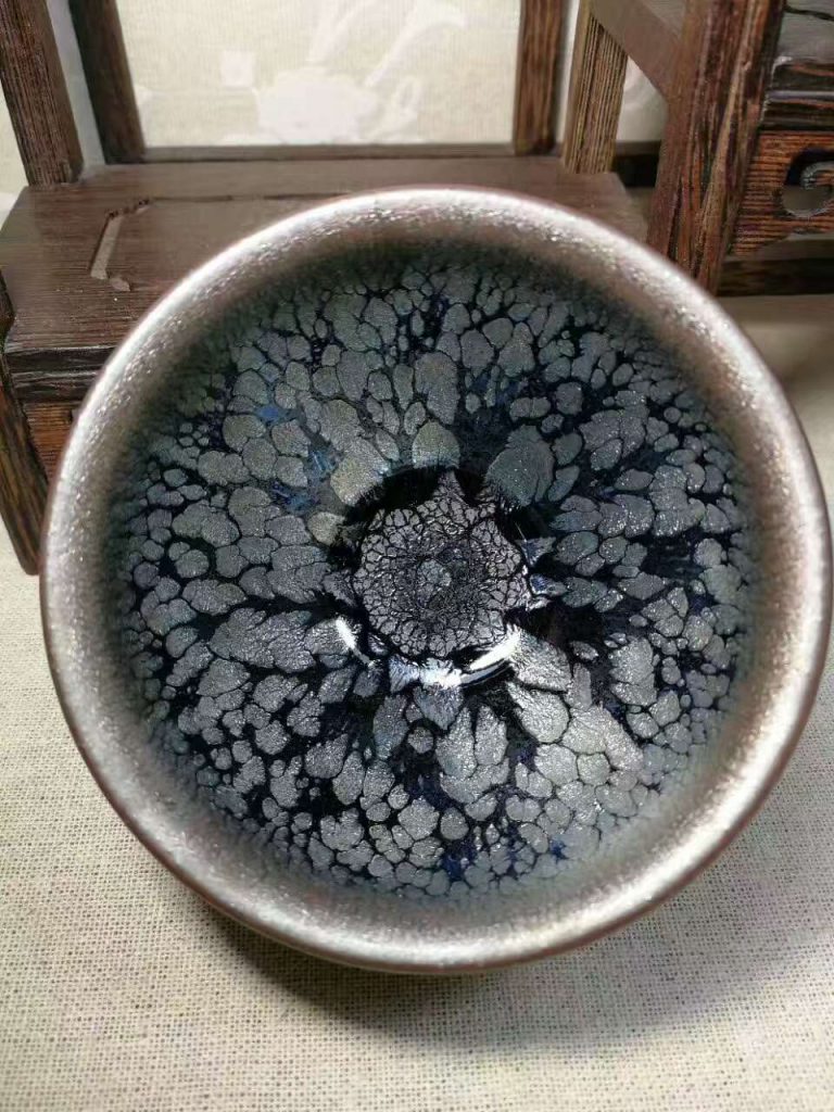 闕梅嬌老師手工香爐油滴盞8.5*6，手感厚重