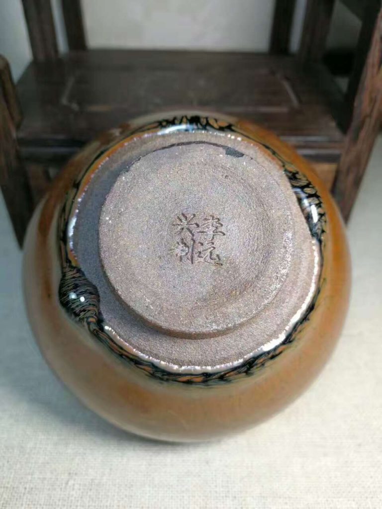 李遠(yuǎn)興柴燒西瓜紅：口8.8高4.8，經(jīng)典“淚釉”