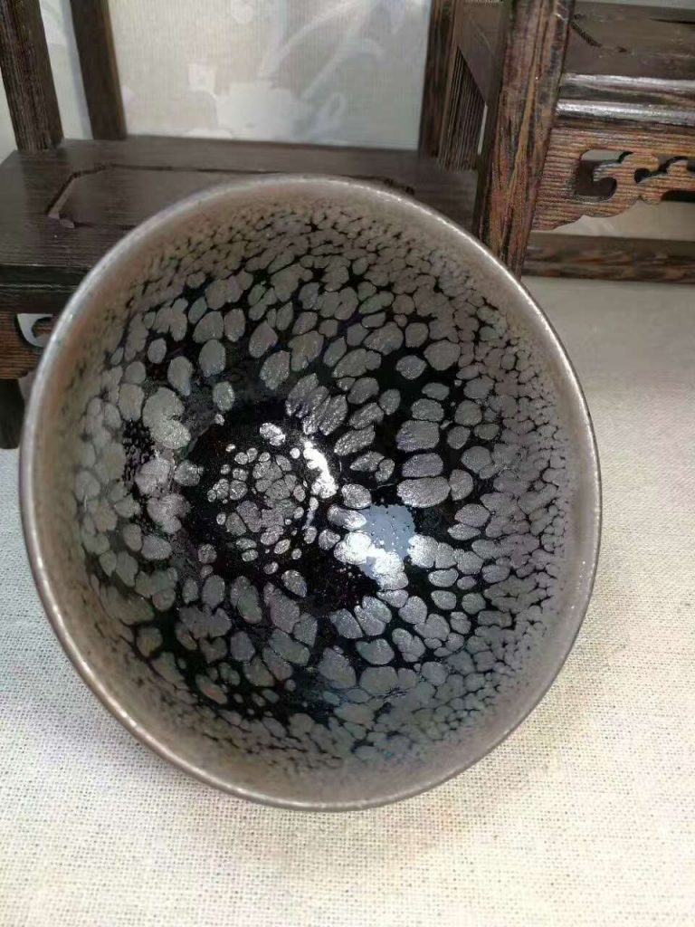 蔡炳盛老師油滴盞：口8.8高5.3