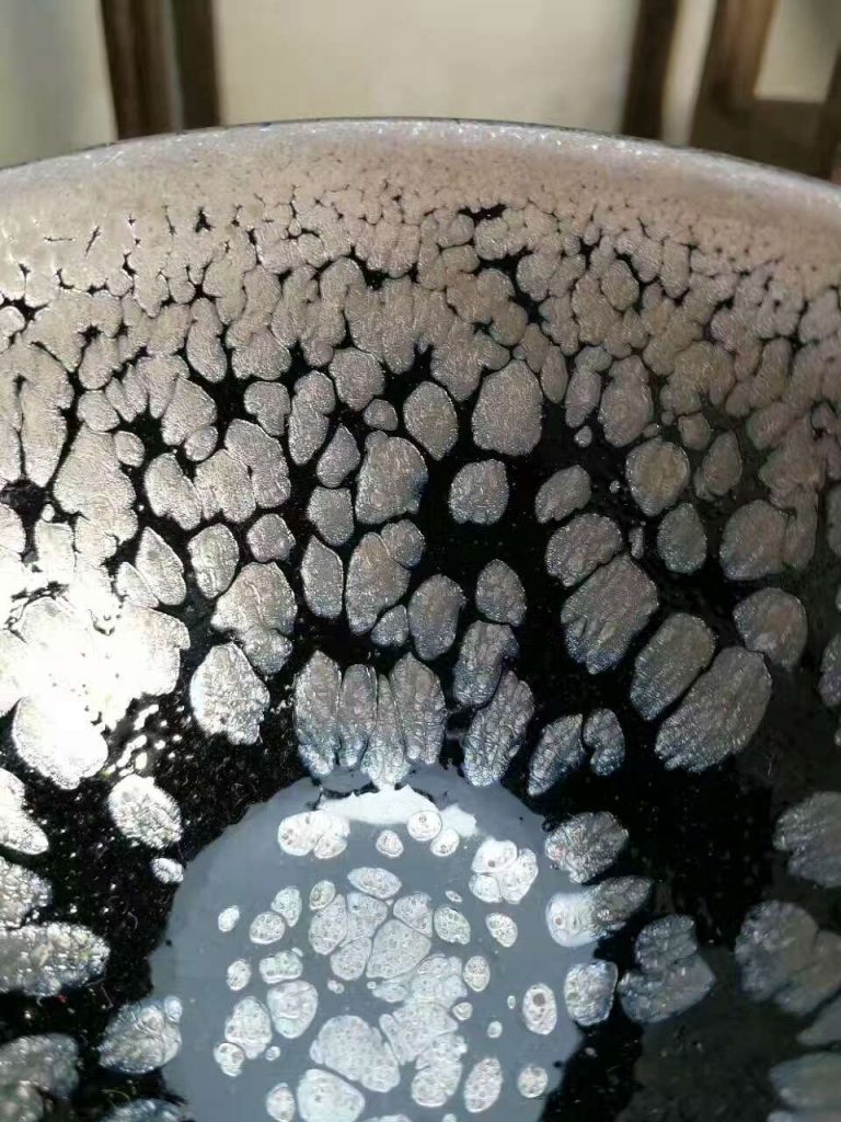 蔡炳盛老師油滴盞：口8.8高5.3