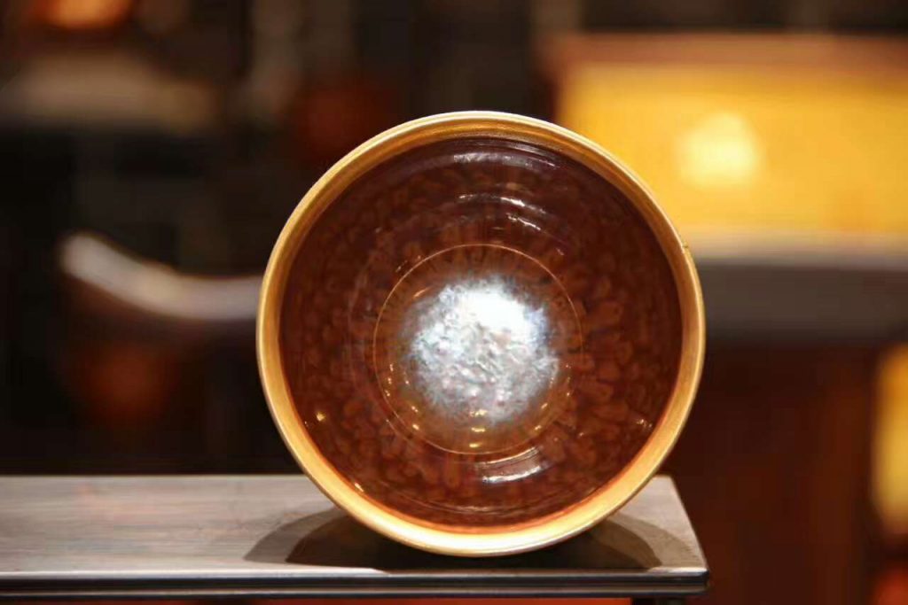 陳其富，描金鷓鴣斑茶盞，規(guī)格：9.7/6.5