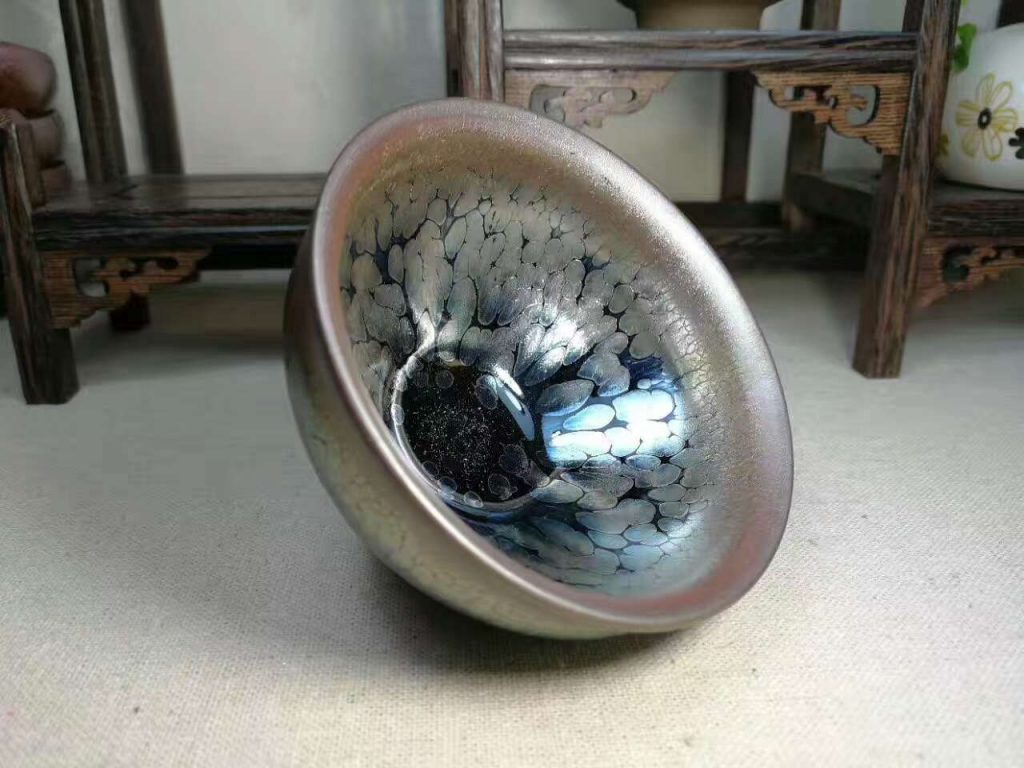 徐峰束口油滴：口8.3高5.3