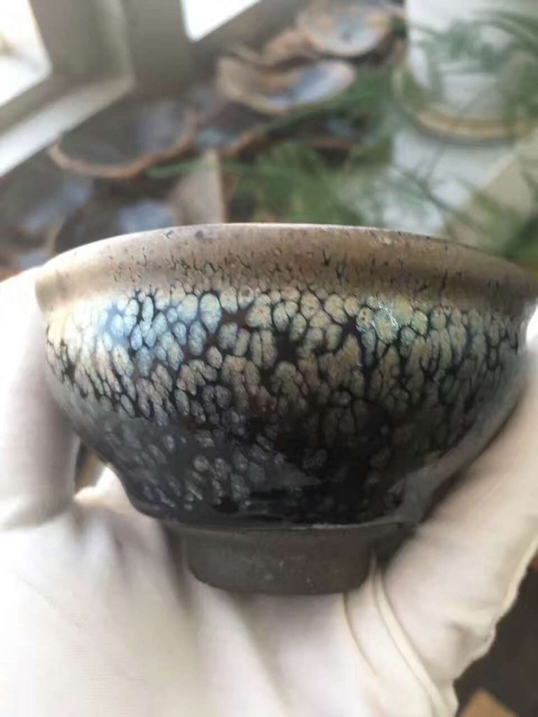 李達(dá)老師8.8公分束口藍(lán)油滴盞