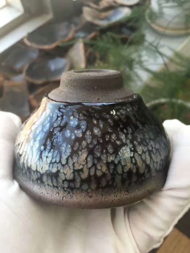 李達(dá)老師8.8公分束口藍(lán)油滴盞