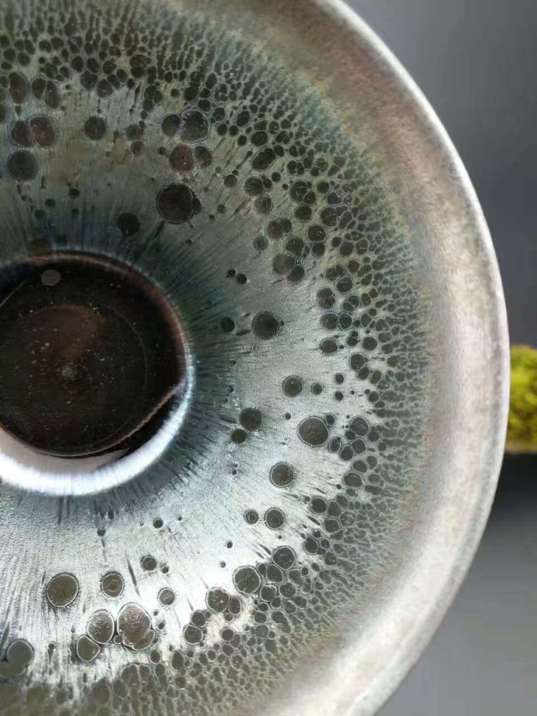 吳立主束口油滴盞：口8.8高5.3