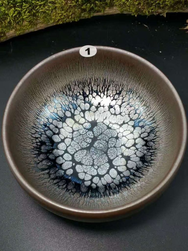 闕梅嬌全手工精品禪定油滴盞：口8.7肚大9.4高5