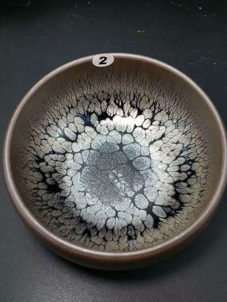 闕梅嬌全手工精品禪定油滴盞：口8.7肚大9.4高5