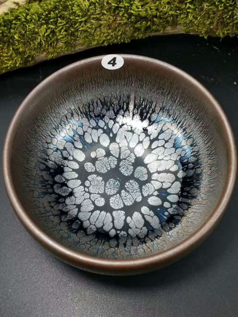 闕梅嬌全手工精品禪定油滴盞：口8.7肚大9.4高5