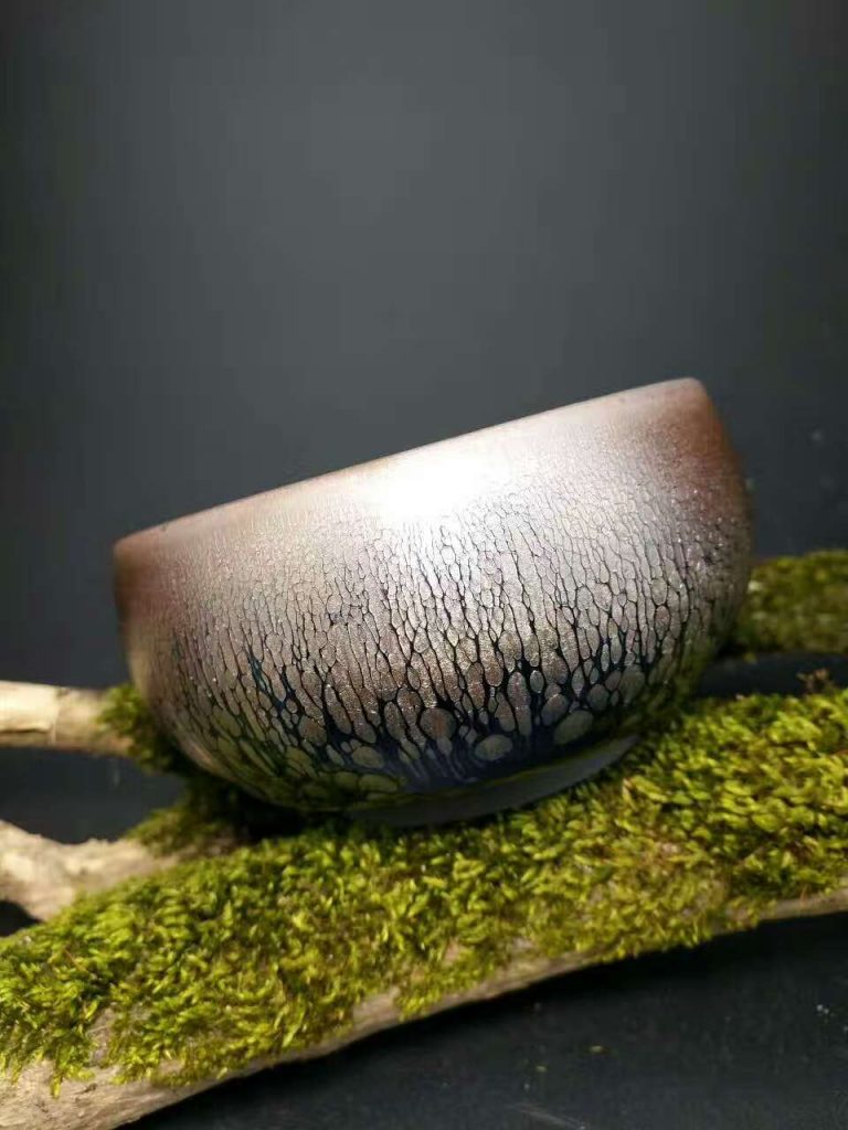 闕梅嬌全手工精品禪定油滴盞：口8.7肚大9.4高5