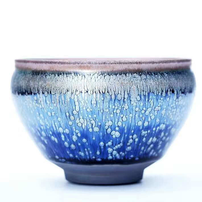 闕梅嬌大師8.5公分束口藍(lán)油滴盞