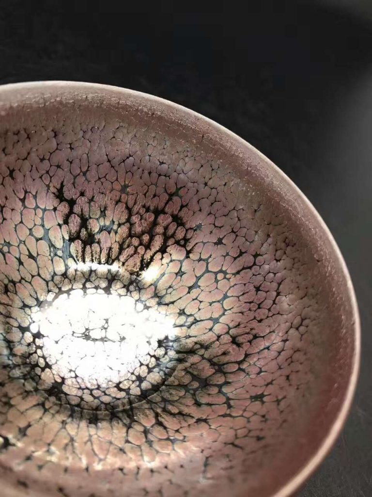 朱芳麗師傅，新品，紫金油滴盞，口徑8.3高5.5