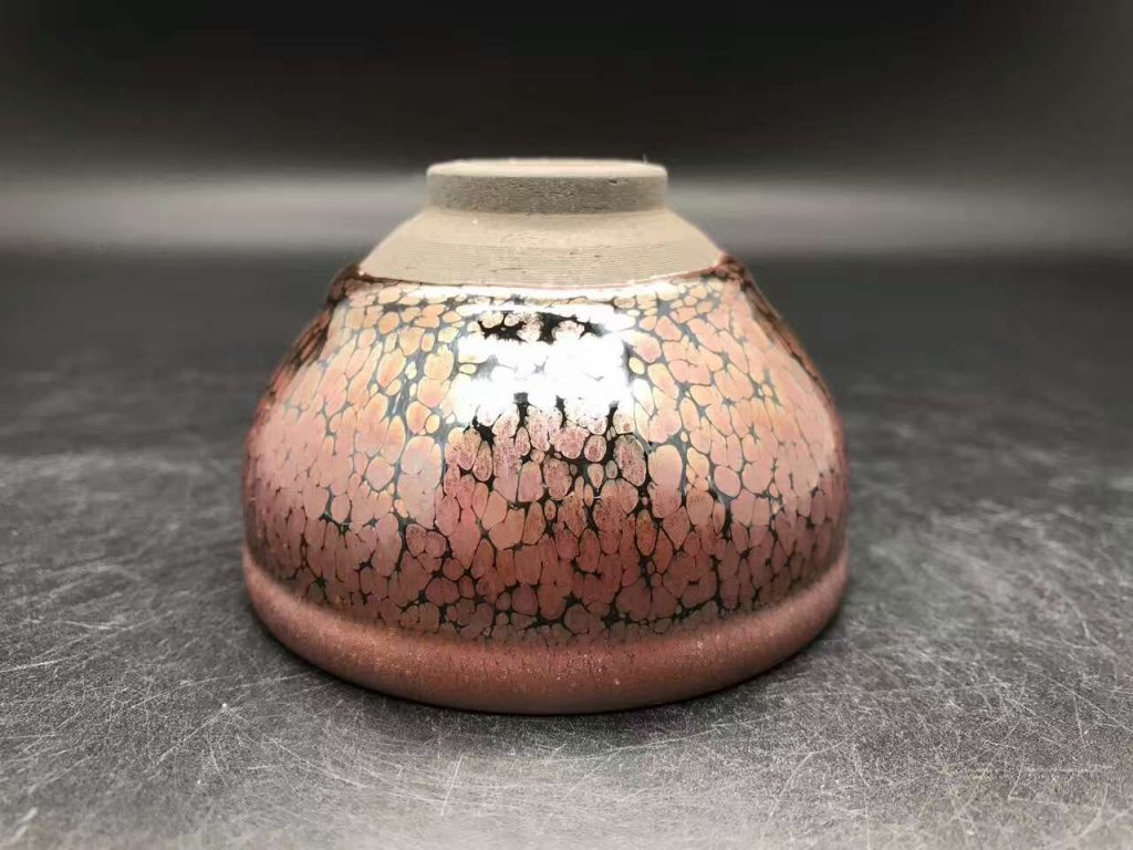 朱芳麗師傅，新品，紫金油滴盞，口徑8.3高5.5