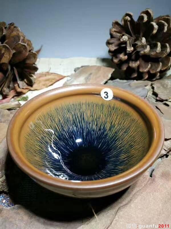 葉禮忠金絲兔毫：口9高5.5，立體感強。
