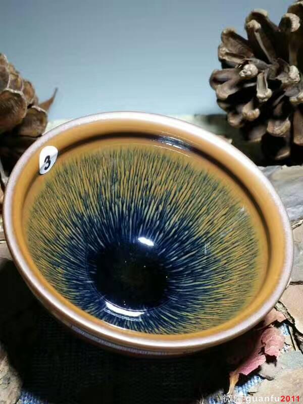 葉禮忠金絲兔毫：口9高5.5，立體感強。