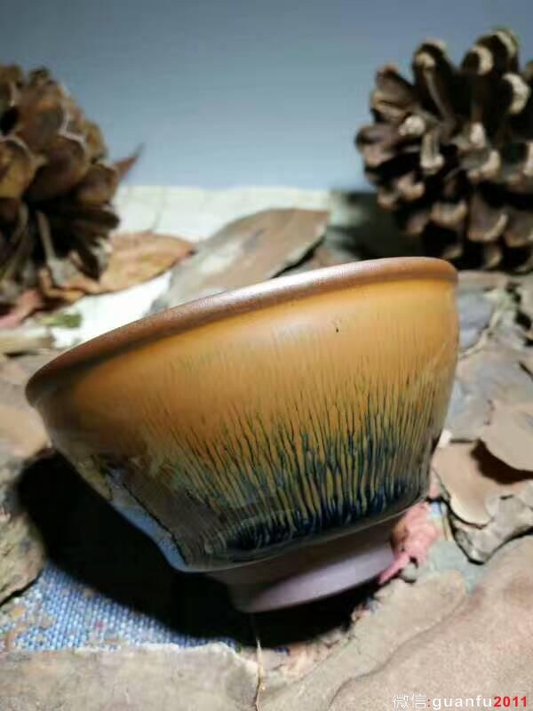 葉禮忠金絲兔毫：口9高5.5，立體感強。