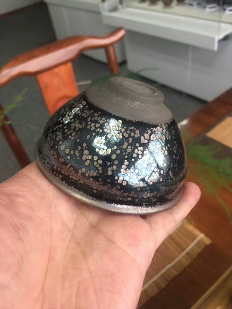 孫建興老師極品束口星空油滴盞：9*5