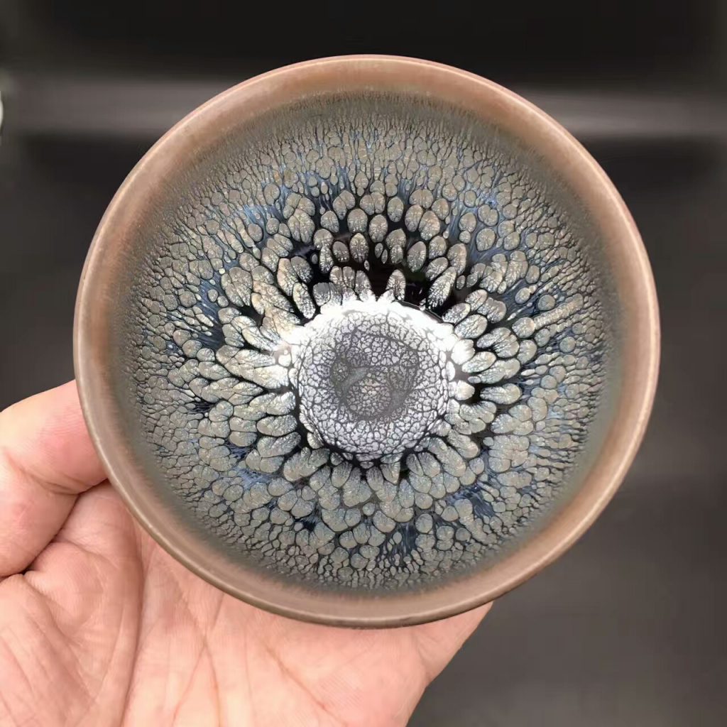 闕梅嬌大師，精品油滴盞：口徑8.8肚大9高6