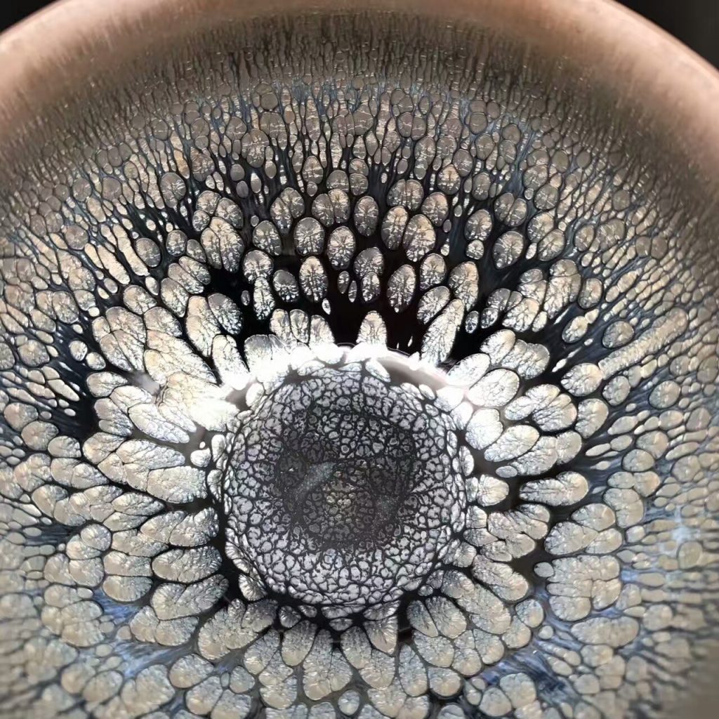 闕梅嬌大師，精品油滴盞：口徑8.8肚大9高6