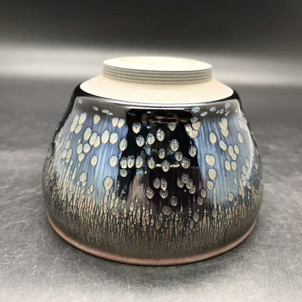 闕梅嬌大師，精品油滴盞：口徑8.8肚大9高6