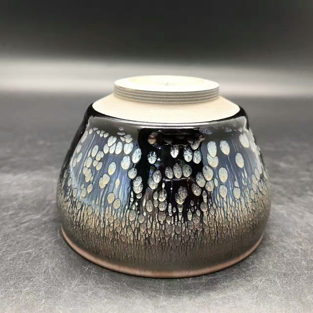 闕梅嬌大師，精品油滴盞：口徑8.8肚大9高6