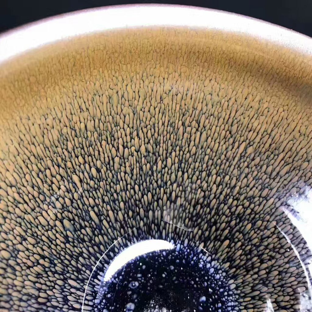 葉禮旺師傅，兔毫大盞，口徑12.8高7.5，雙淚釉！