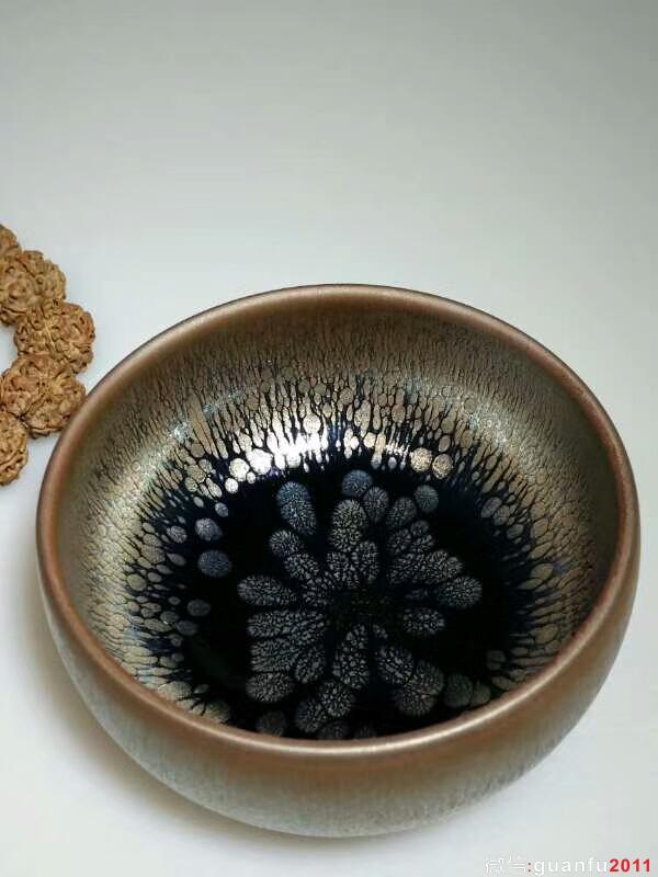 闕梅嬌全手工精品禪定油滴盞：9*5，匠心之作