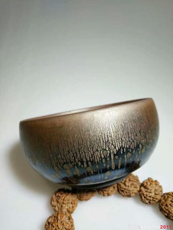 闕梅嬌全手工精品禪定油滴盞：9*5，匠心之作