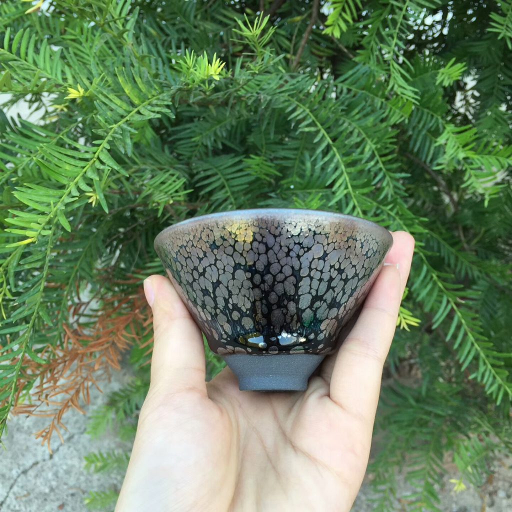 陳亮 全手工 油滴斗笠盞：8.5*5