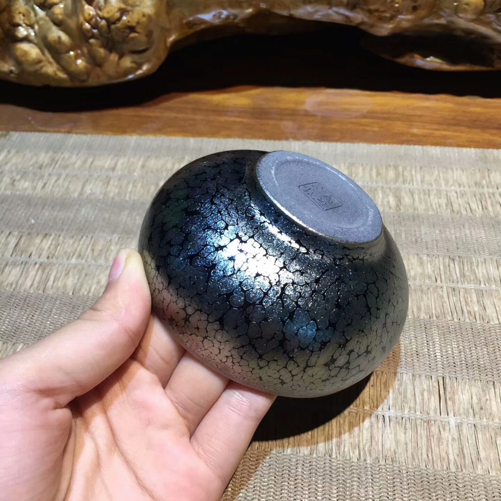 劉學(xué)財(cái)老師 滿天星 全包釉禪定杯：9*4.5