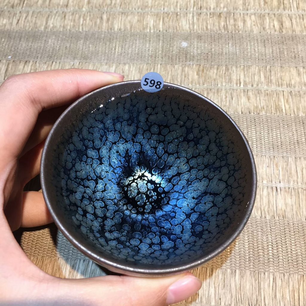 劉學(xué)財老師 滿天星斂口盞：8.3*5