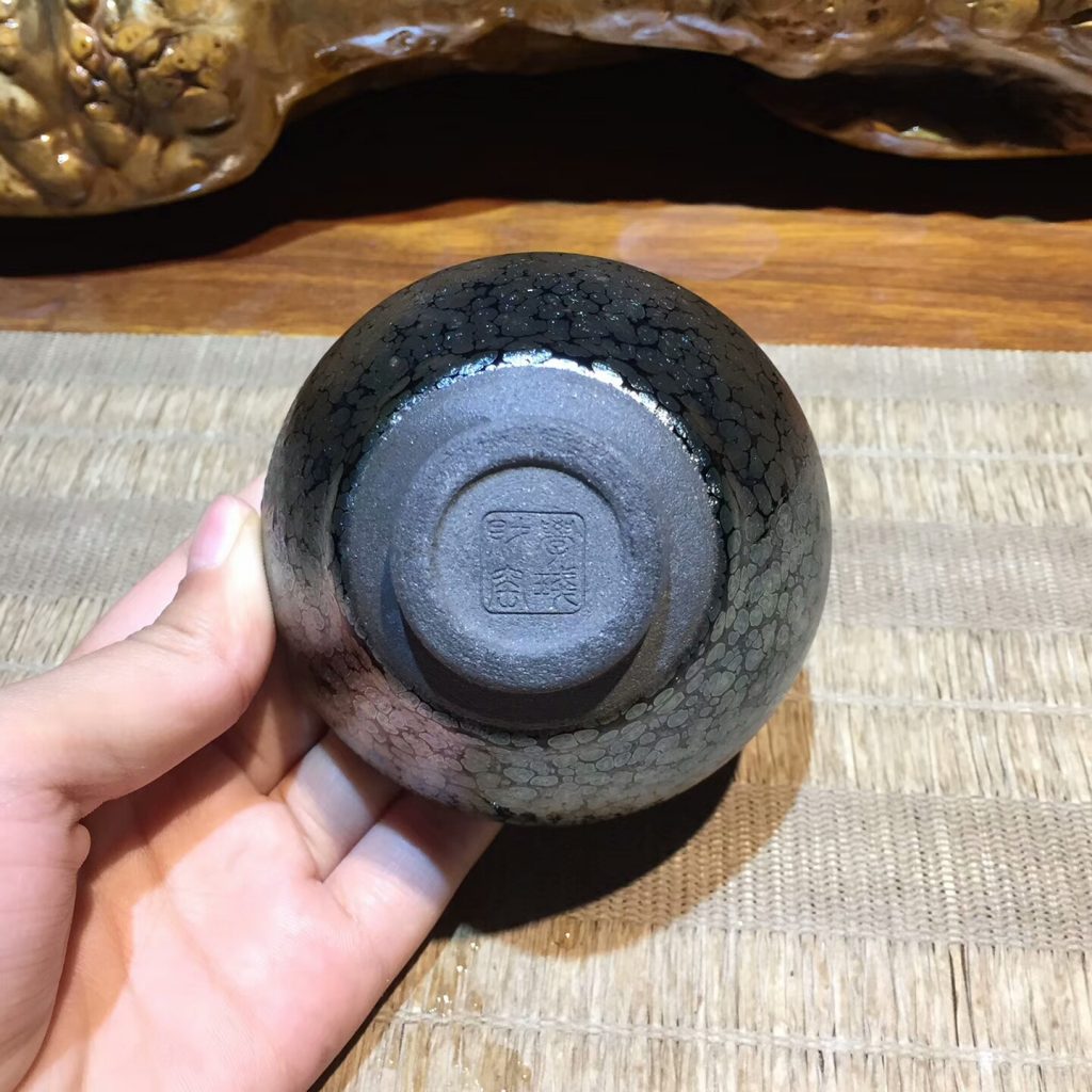 劉學(xué)財老師 滿天星斂口盞：8.3*5