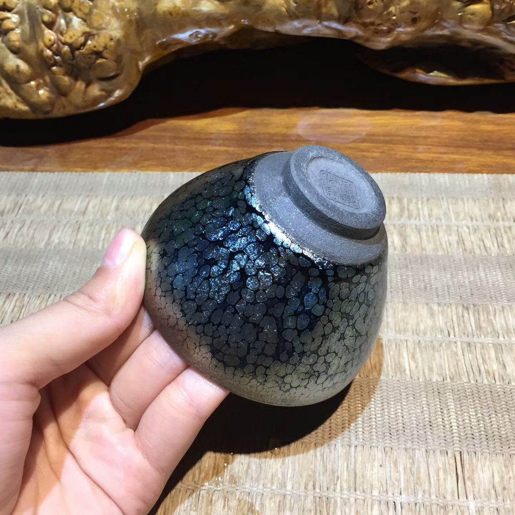 劉學(xué)財老師 滿天星斂口盞：8.3*5