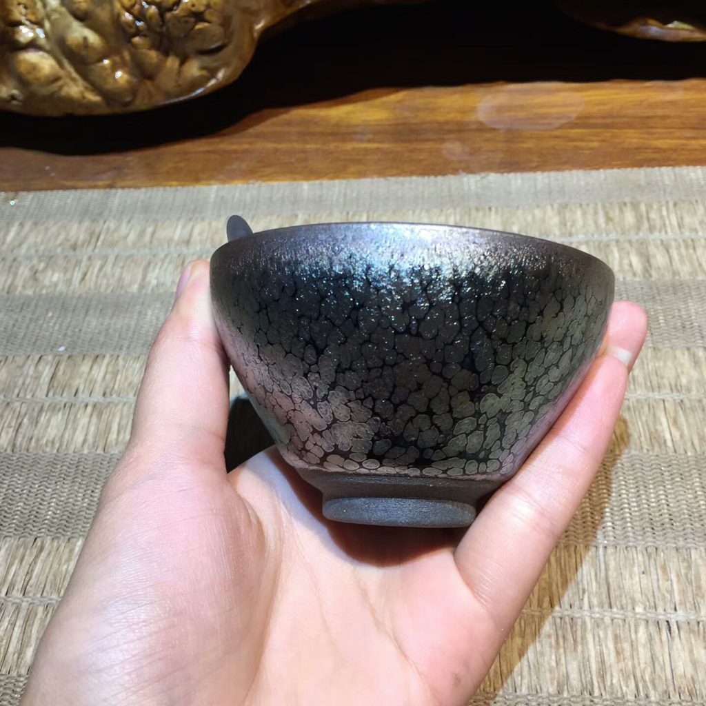 劉學(xué)財老師 滿天星斂口盞：8.3*5