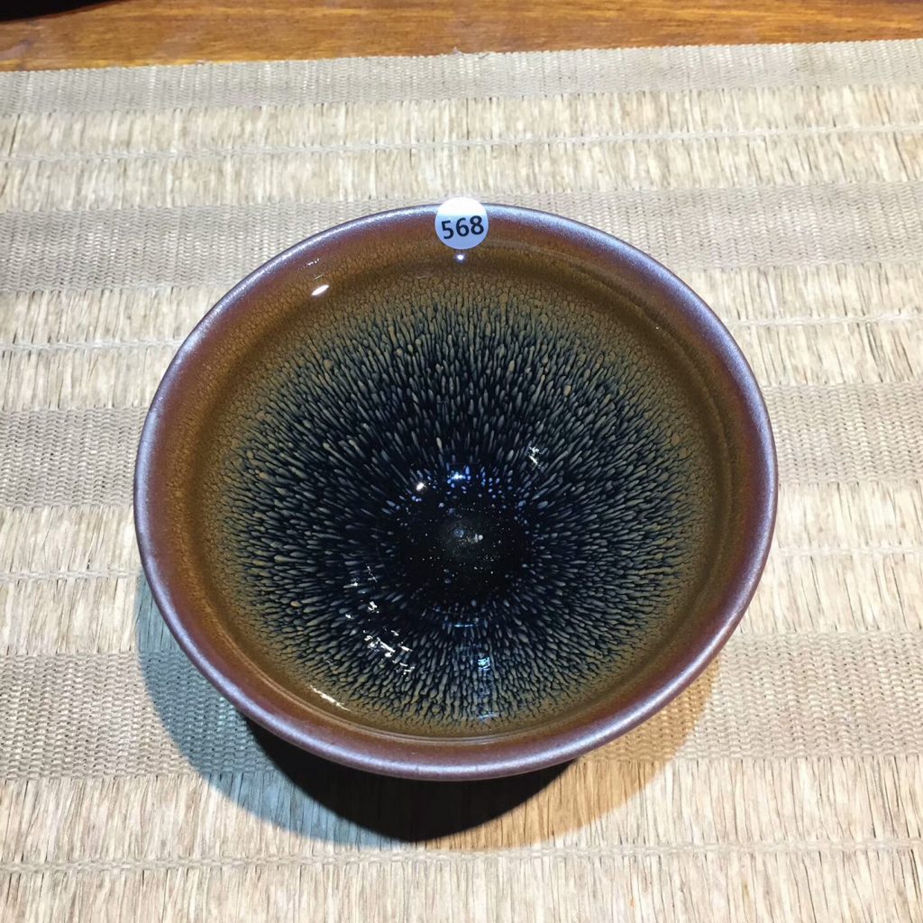 葉禮旺老師 全手工 金兔毫束口盞：10.5*6.2