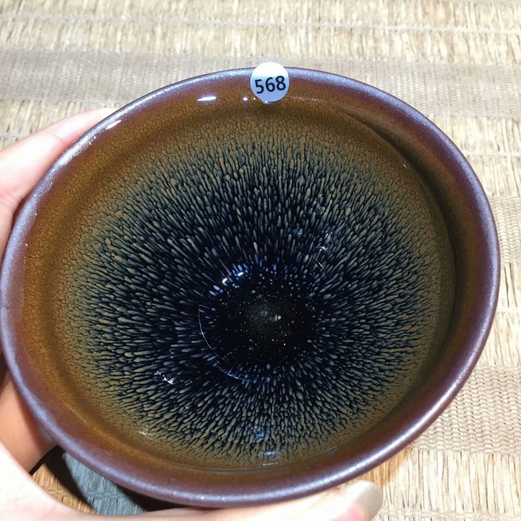 葉禮旺老師 全手工 金兔毫束口盞：10.5*6.2