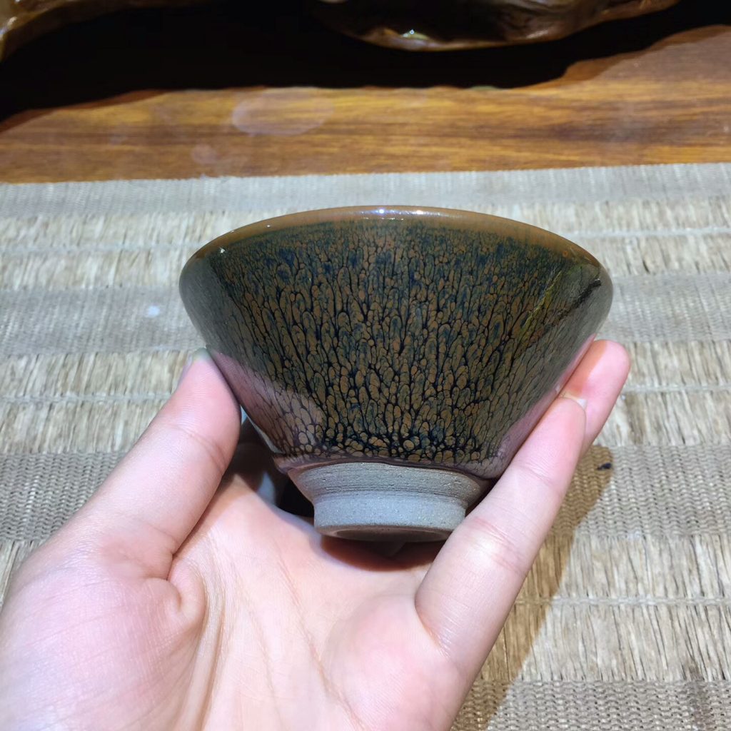 陳珂 菊花斗笠盞：9*4.8