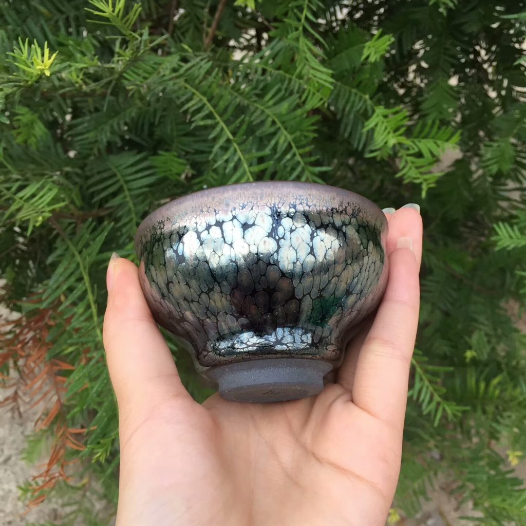 闕梅嬌老師 全手工 鷓鴣斑玉蘭杯：8.5*5