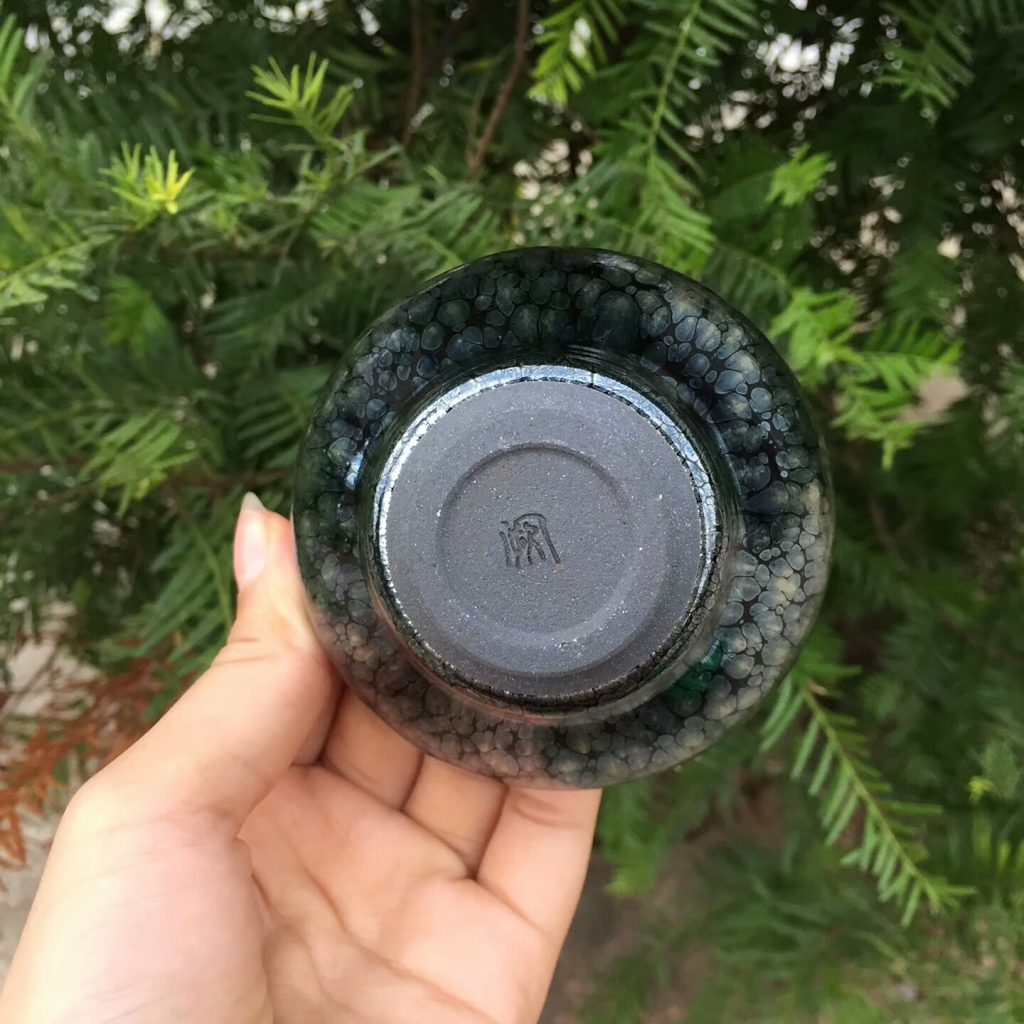 闕梅嬌老師 全手工 鷓鴣斑玉蘭杯：8.5*5