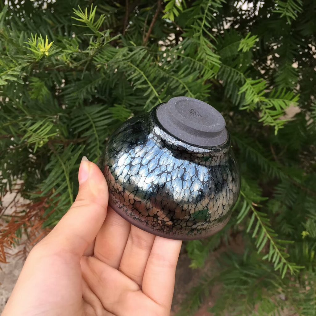 闕梅嬌老師 全手工 鷓鴣斑玉蘭杯：8.5*5