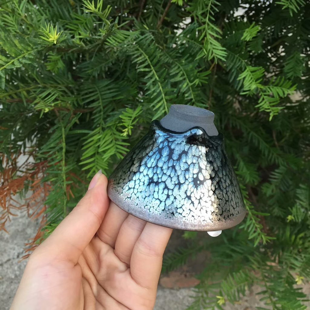 陳亮 全手工 油滴斗笠盞：8.5*5.3