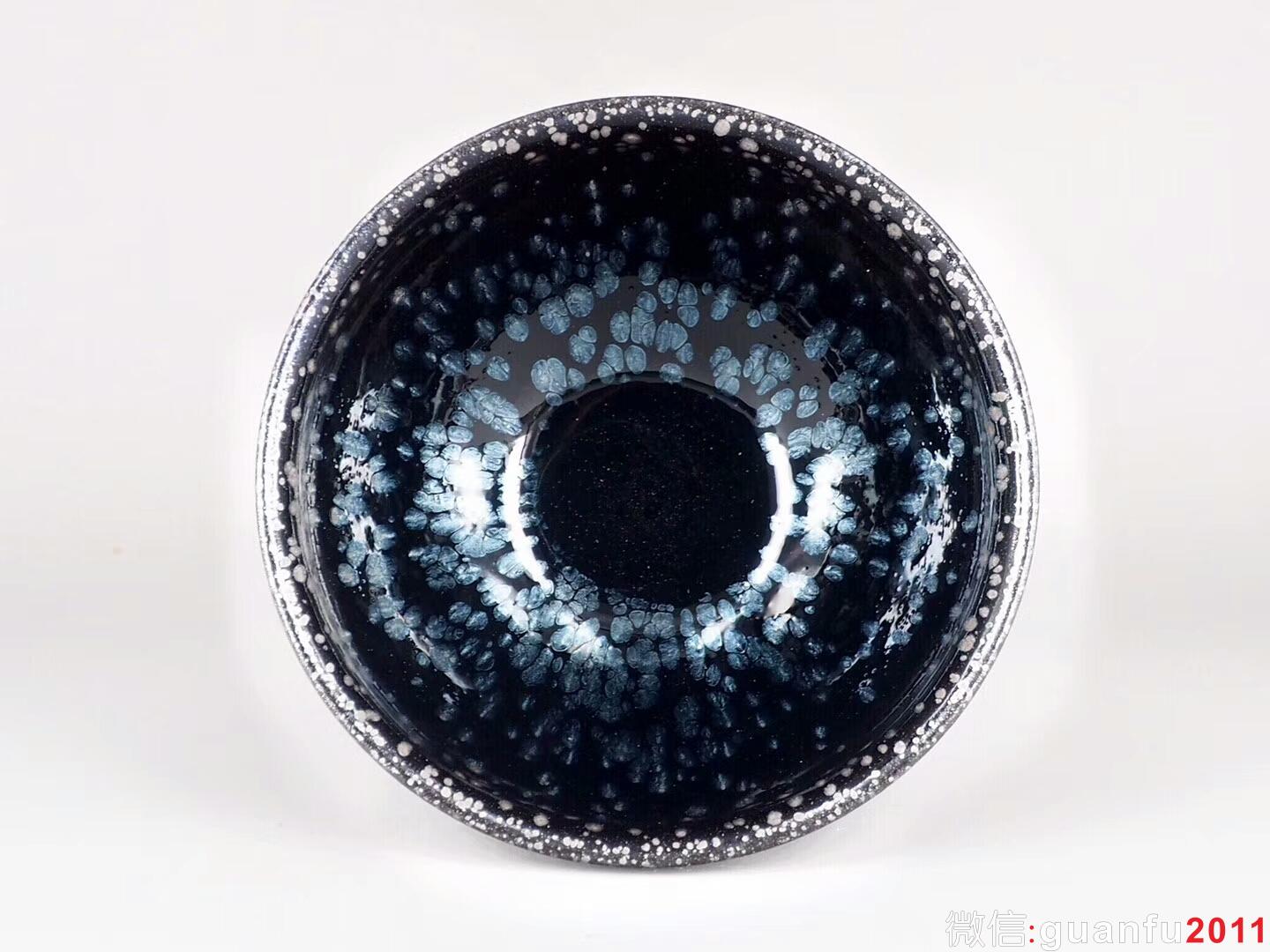 【落葉】葉詩超師傅 鷓鴣藍斑標準束口盞：口徑10.7