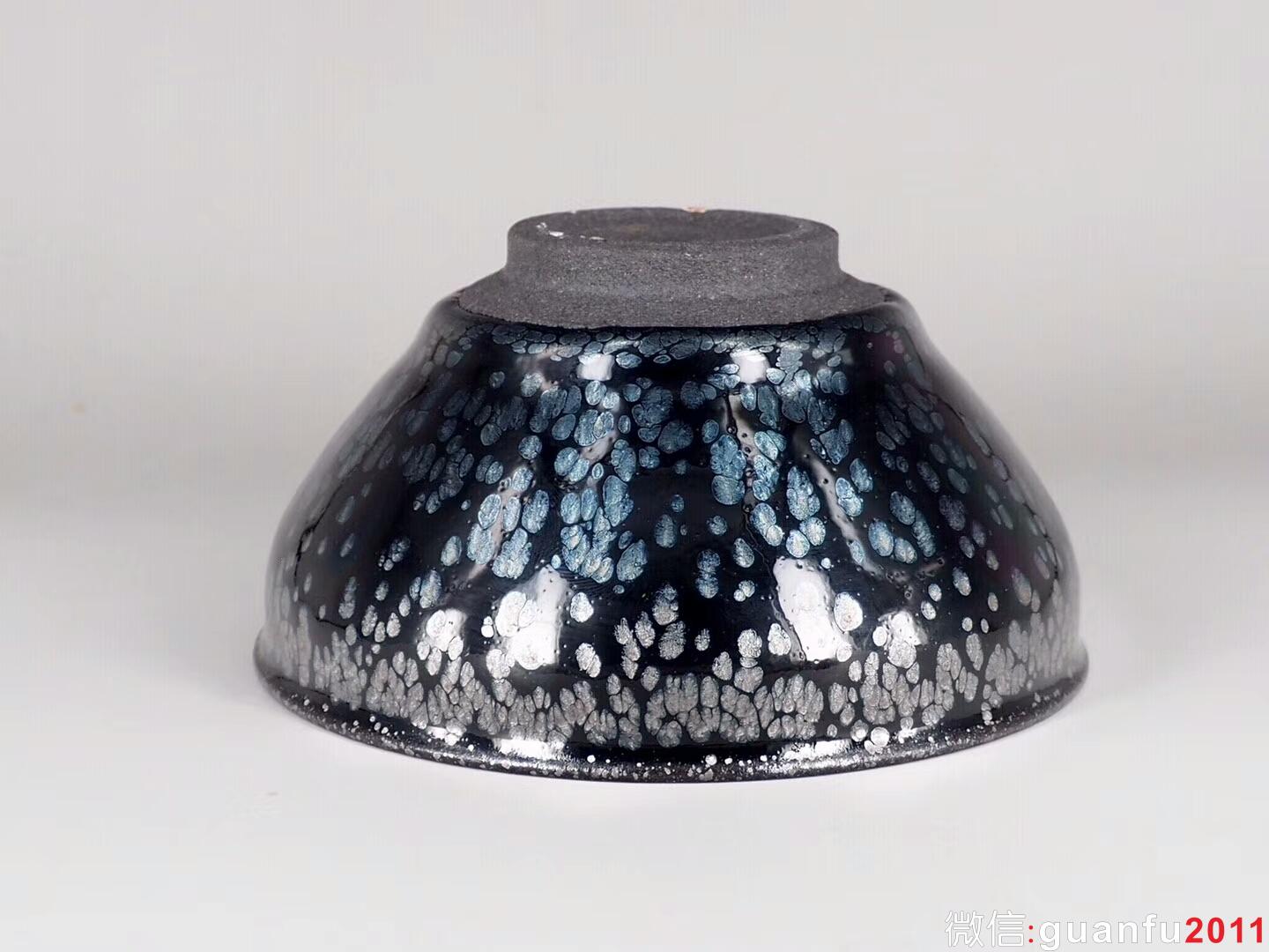 【落葉】葉詩超師傅 鷓鴣藍斑標準束口盞：口徑10.7