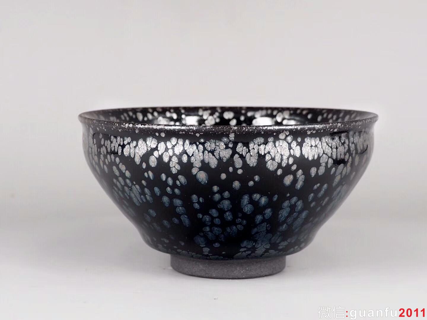 【落葉】葉詩超師傅 鷓鴣藍斑標準束口盞：口徑10.7