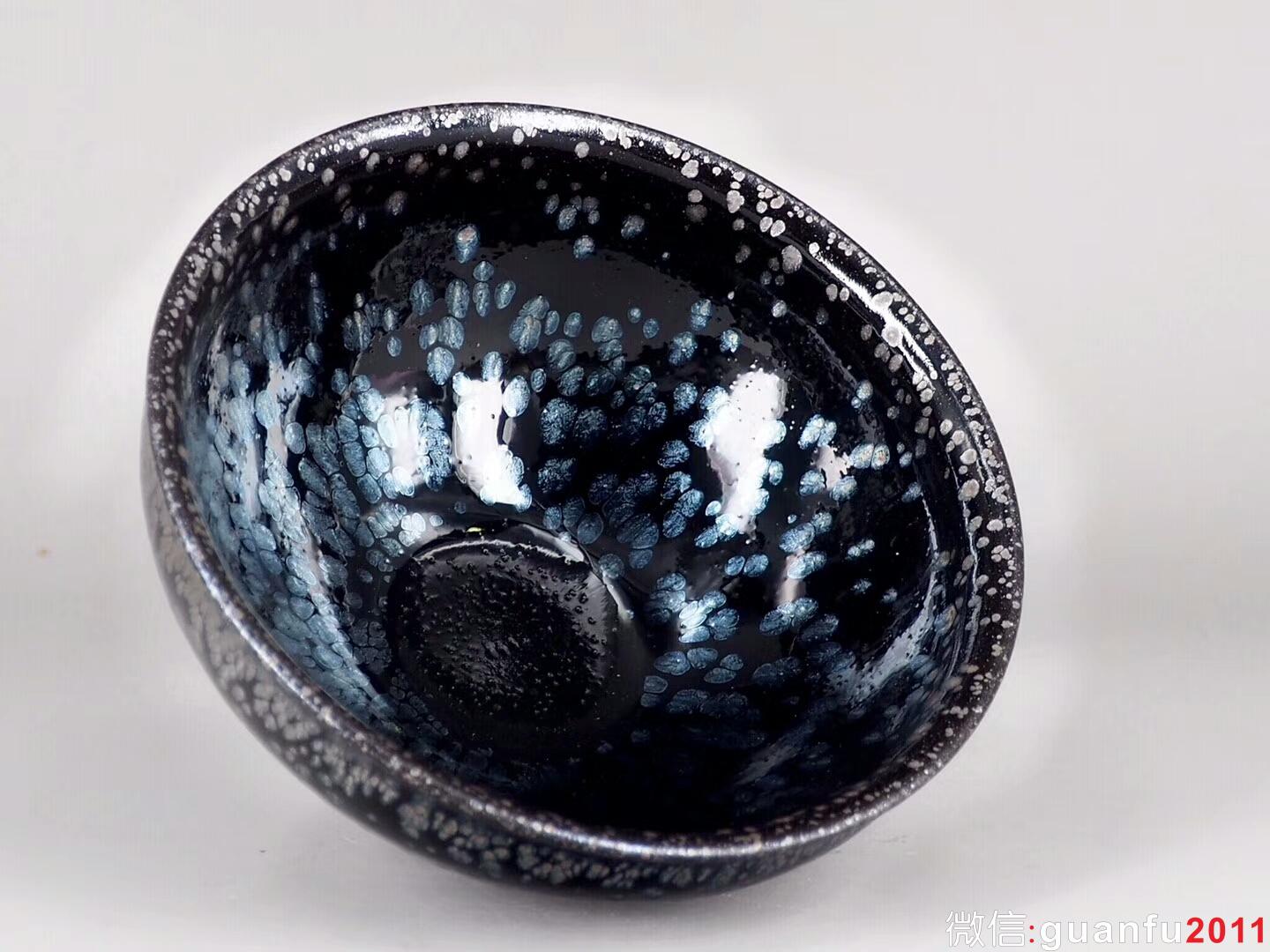 【落葉】葉詩超師傅 鷓鴣藍斑標準束口盞：口徑10.7