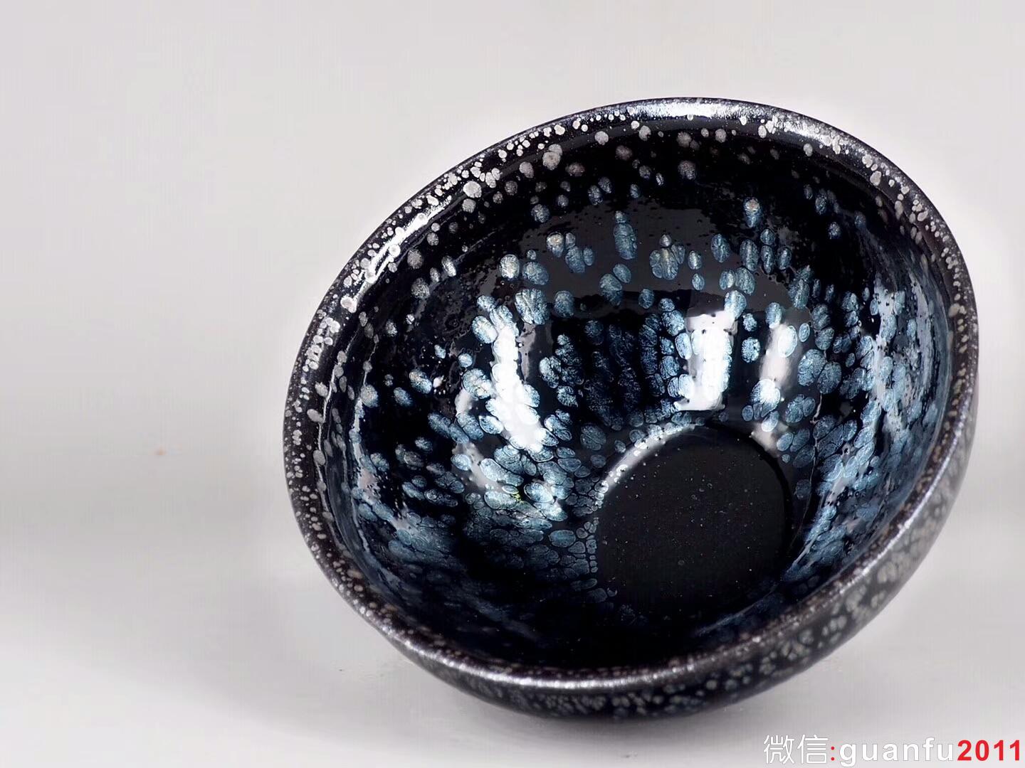 【落葉】葉詩超師傅 鷓鴣藍斑標準束口盞：口徑10.7